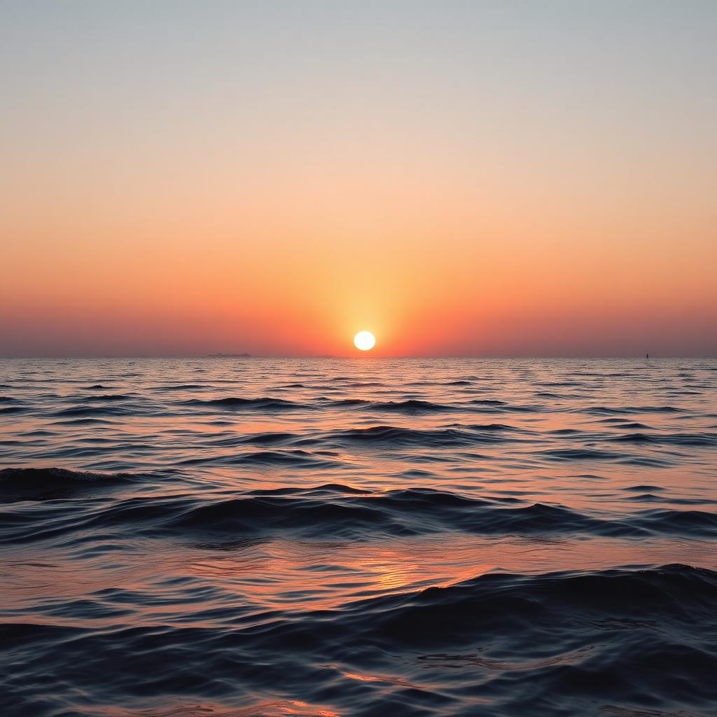 Sunrise over a calm sea — a new beginning