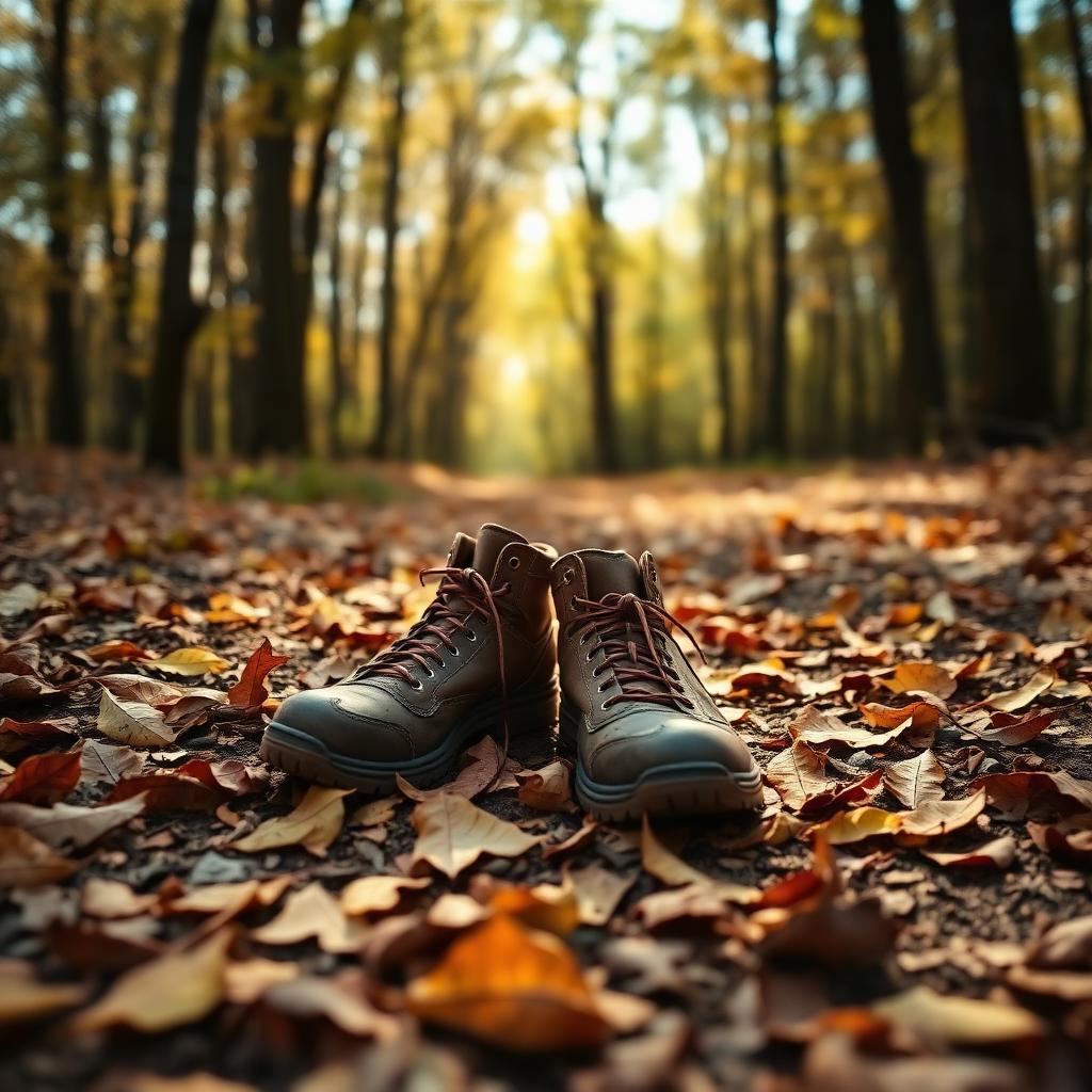 Walking shoes on a sunlit path — taking the first step